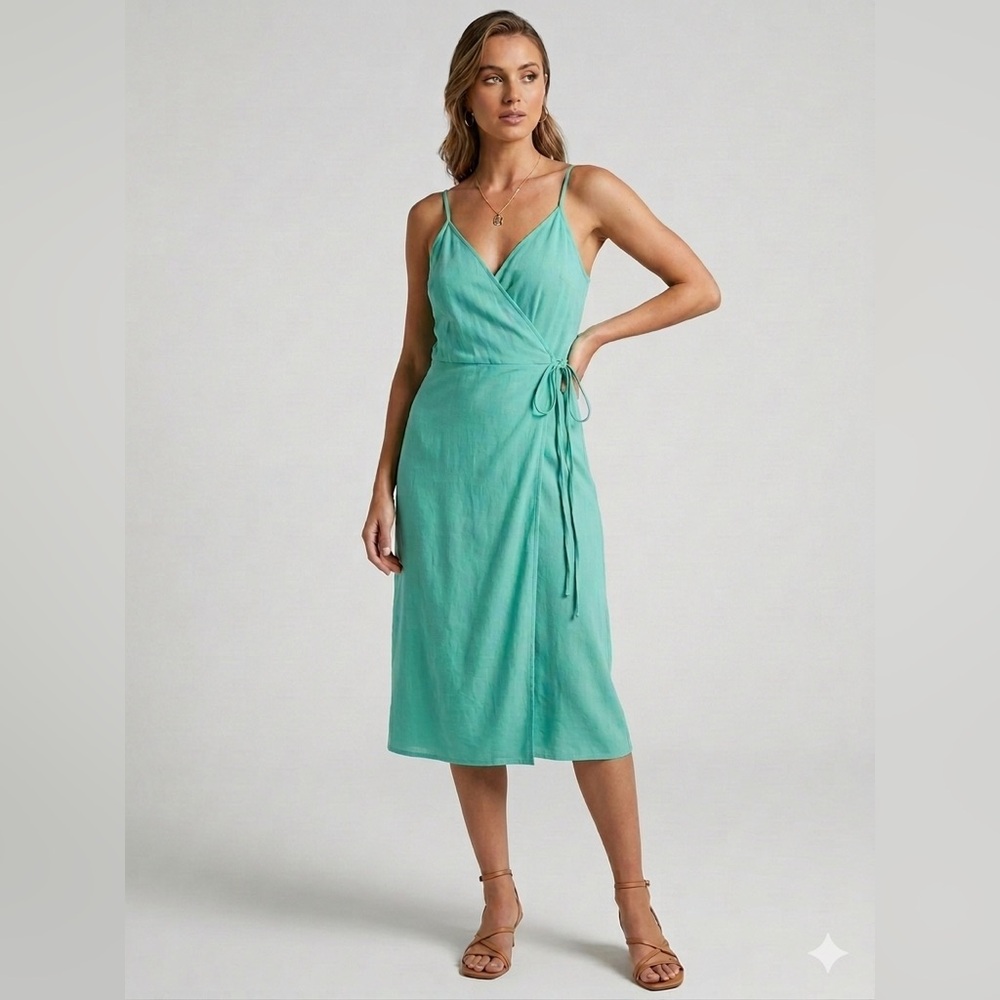 Nine West Sea Green Wrap Dress